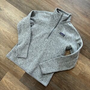 Patagonia Women's Heathered Gray Half-Zip Sweater